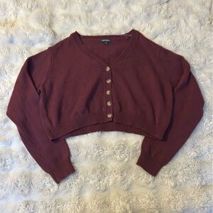 Wild Fable Burgundy Knit Cardigan